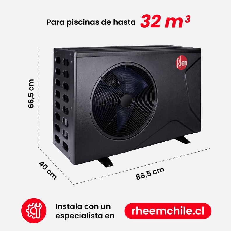 Bomba De Calor Piscina Inverter Crosswind 32m3 Rheem WIFI-2