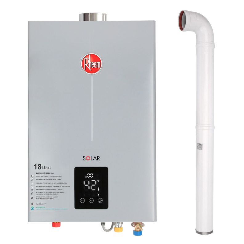 Pack Calefont Rheem 18L T. Forzado G. Licuado + KIT-0