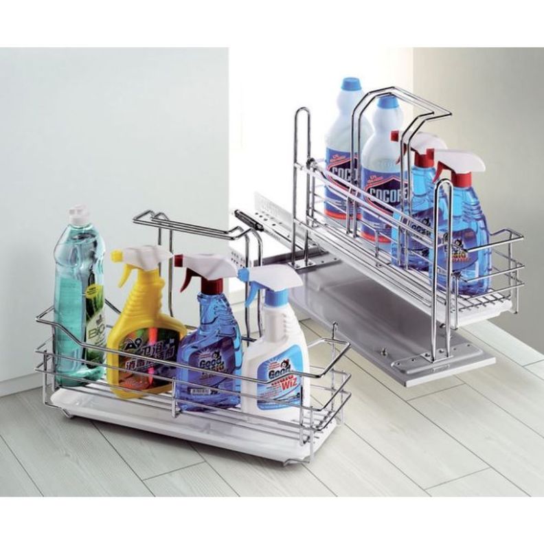 Organizador Bajo Lavaplatos Extensible 35 cm hbt Cromado-3