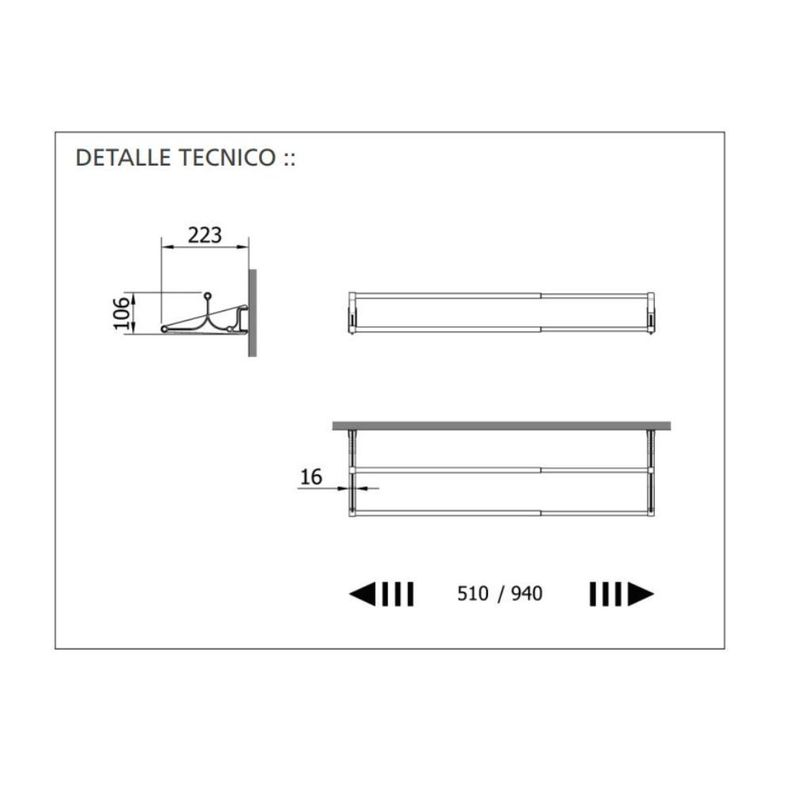 Zapatero Ajustable 510-940 mm SERVETTO Negro-3