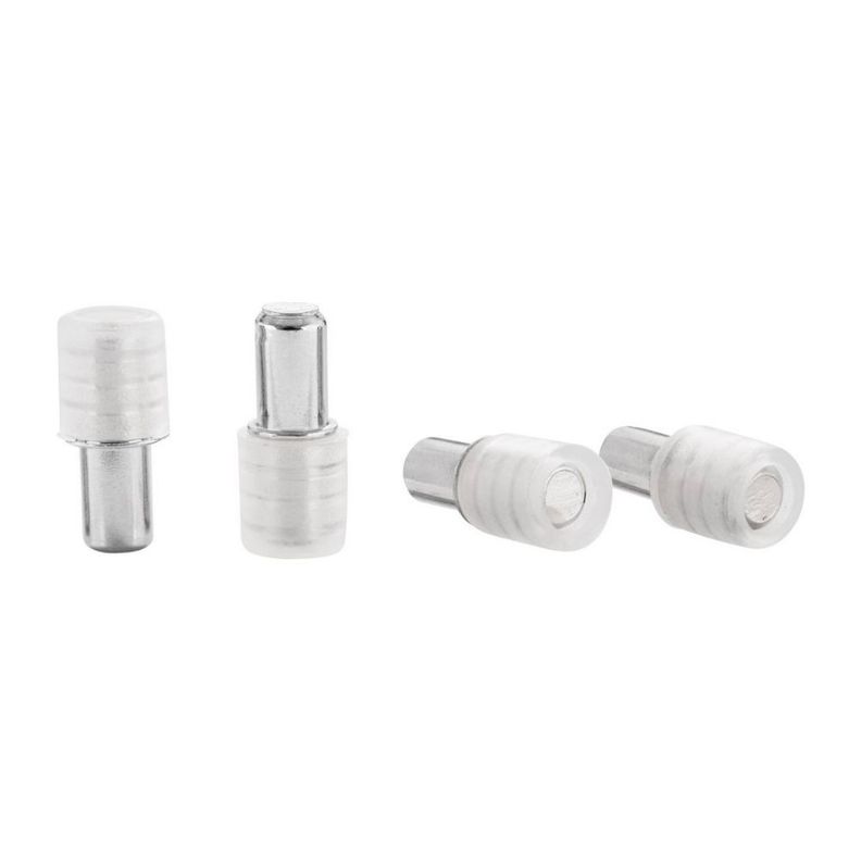 12 Soportes Repisa Niquelado Cristal Duplo hbt-1