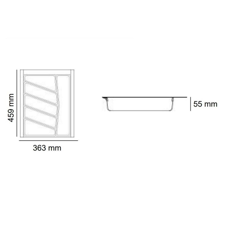 Cubertero Ancho 450mm VOLPATO Antracita-1