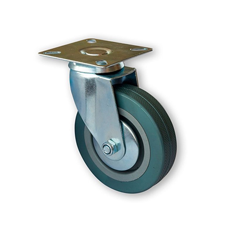 Rueda PVC 100 mm 80 Kg Azul-0