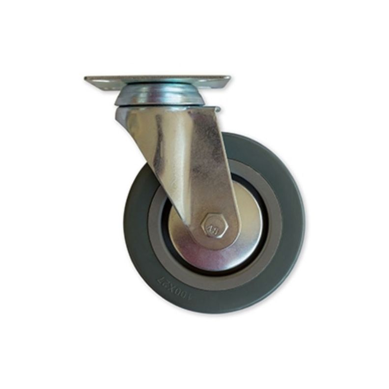 Rueda PVC 100 mm 80 Kg Azul-1