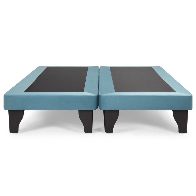 Base de Cama Europea Felpa Turquesa king-0