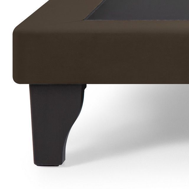 Base de Cama Europea Felpa Chocolate 2 Plazas-1