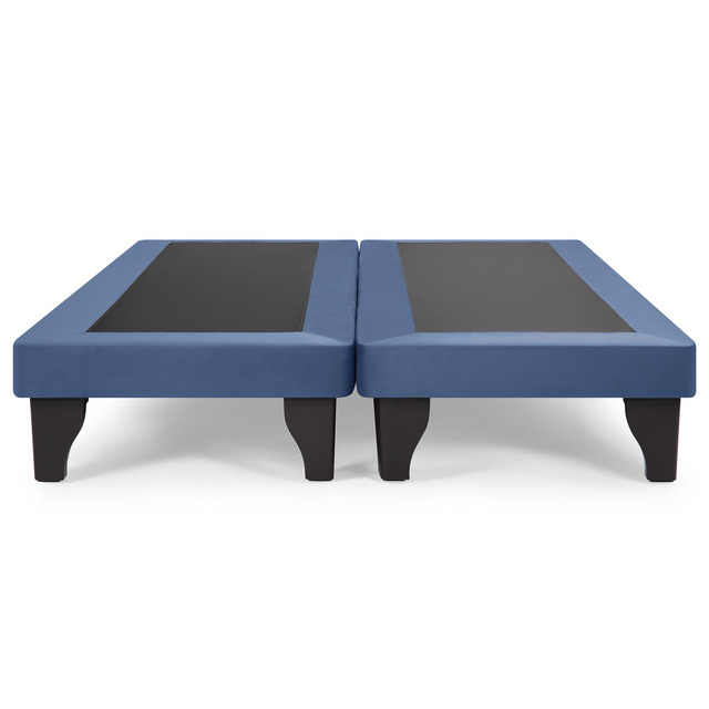 Base de Cama Europea Felpa Azul Marino 2 Plazas-0