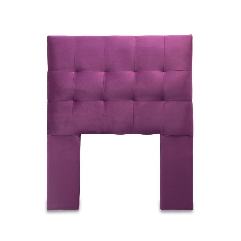 Respaldo Sevilla Con Patas Felpa 1,5 Plazas Morado-0