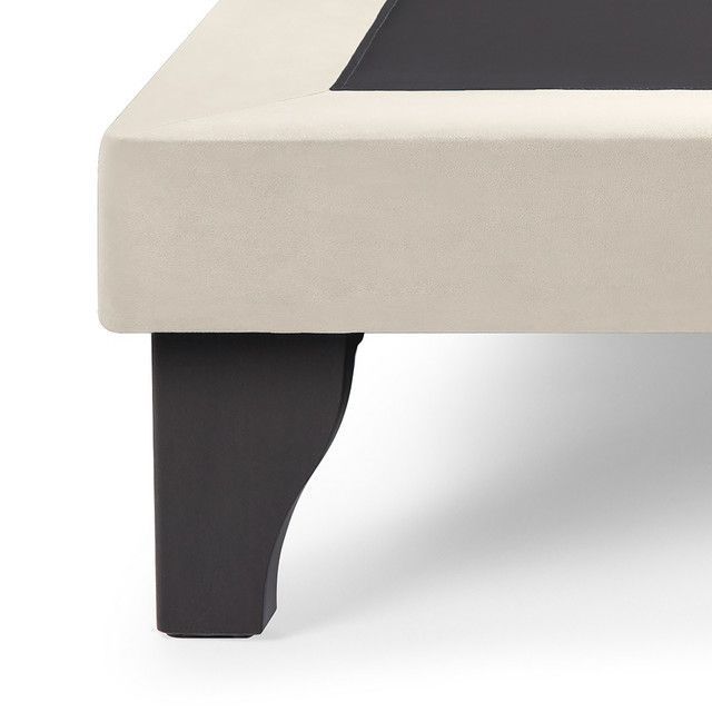 Base de Cama Europea Felpa Beige king-1