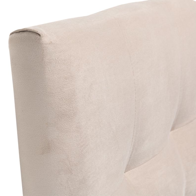 Respaldo Alicante Con Patas Felpa 1,5 Plazas Beige-1