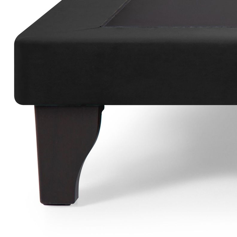 Base de Cama Europea Felpa Negro king-1