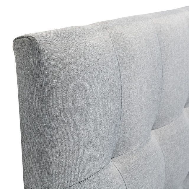 Respaldo Alicante Con Patas Tela 1,5 Plazas Gris-1