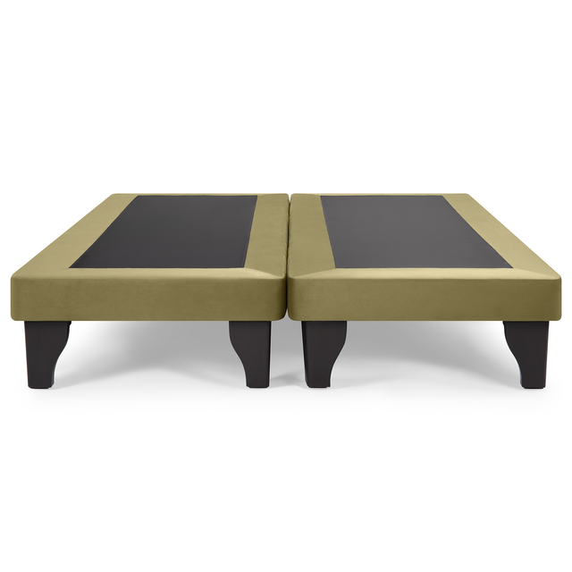 Base de Cama Europea Felpa Verde Oliva king-0