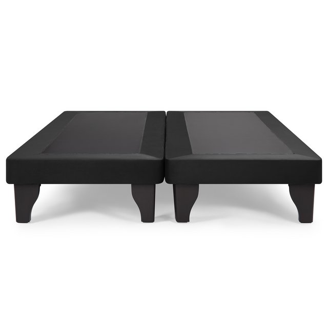 Base de Cama Europea Felpa Negro 2 Plazas-0