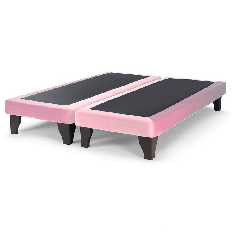 Base de Cama Europea Felpa Rosado king-0