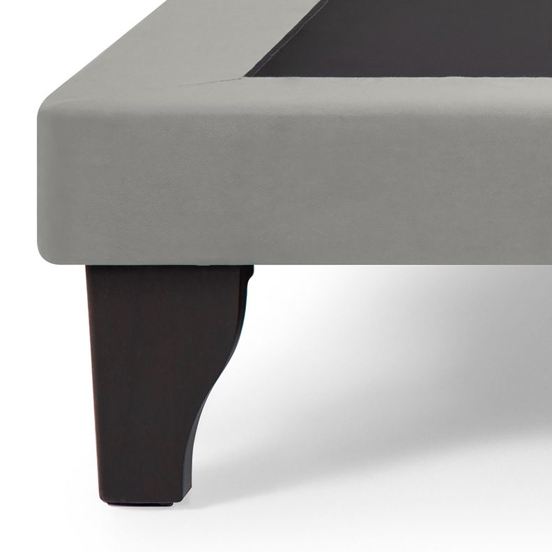 Base de Cama Europea Felpa Gris king-1