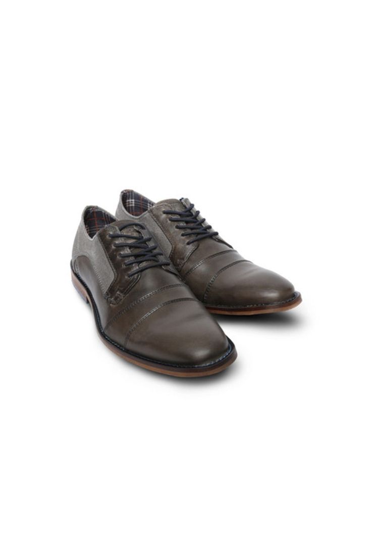 Zapatos de Cuero Hombre Ensley-0-05-Gris A-3