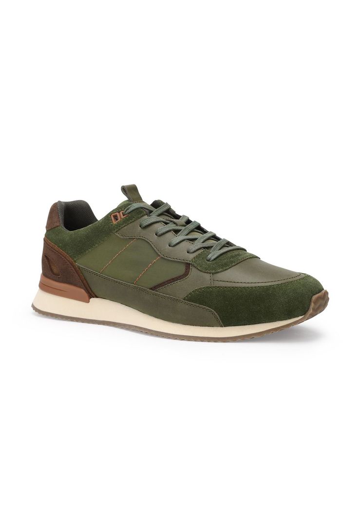 Zapatillas Cuero Y Textil Harford-0-03 Verde-0