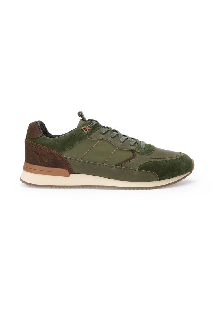 Zapatillas Cuero Y Textil Harford-0-03 Verde-1