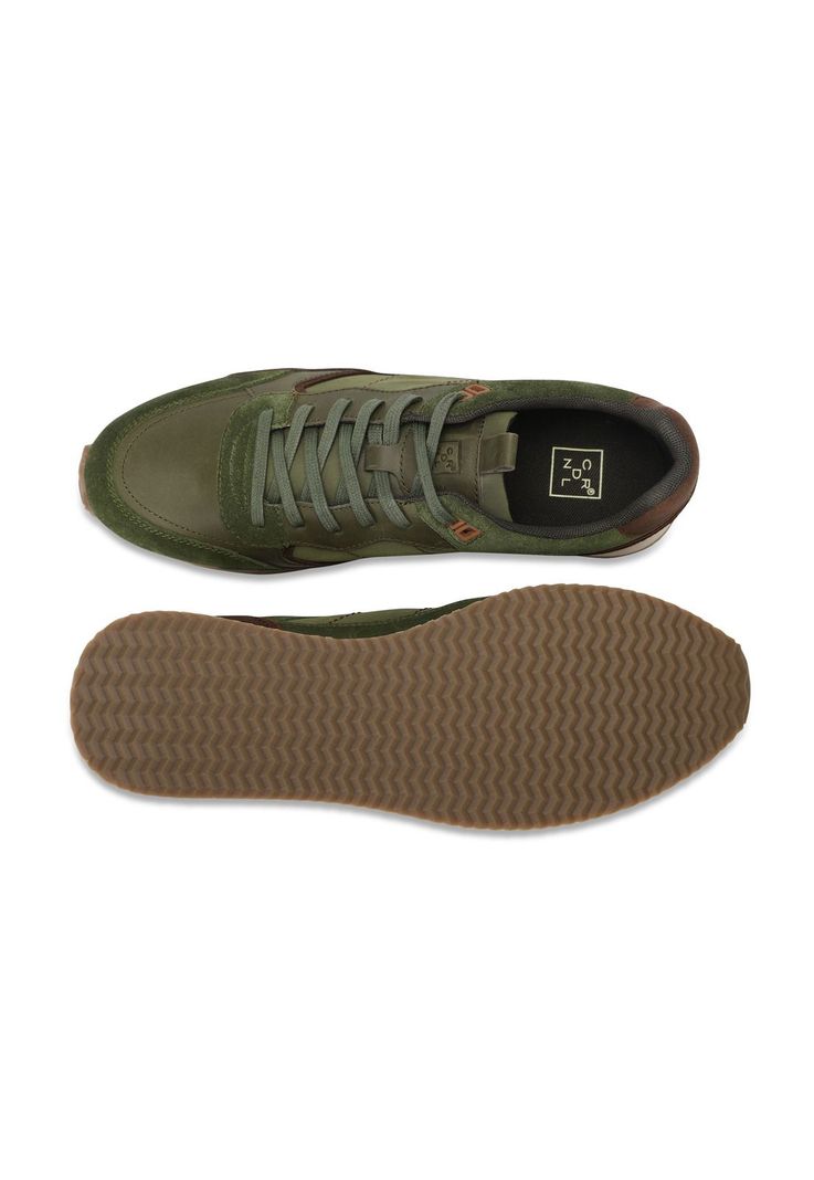 Zapatillas Cuero Y Textil Harford-0-03 Verde-2