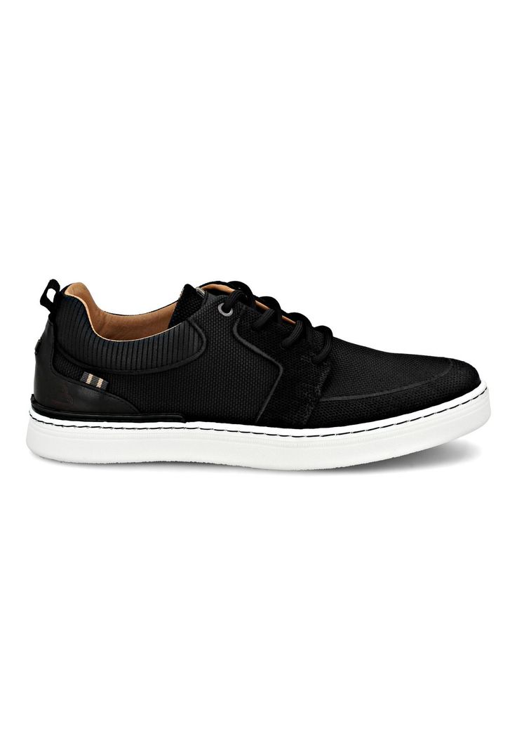 Zapatillas Cordones Cuero Sinj-0-90 Negro-1