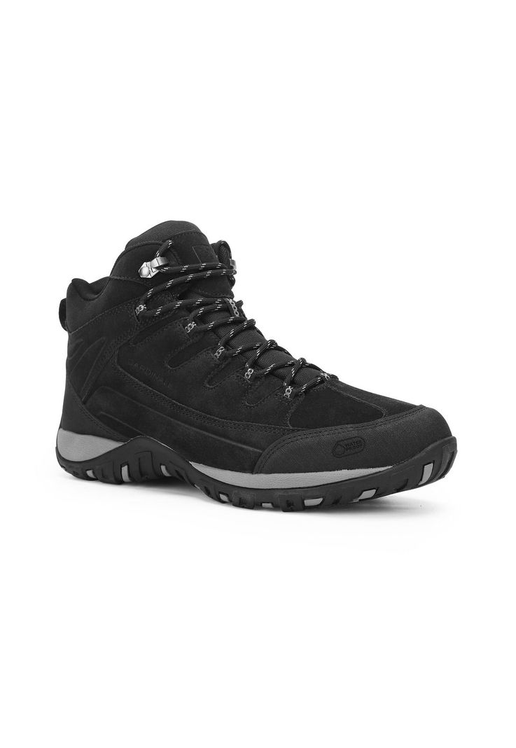 Botines Cuero Y Textil Cliffrocken-6-02 Negro-0