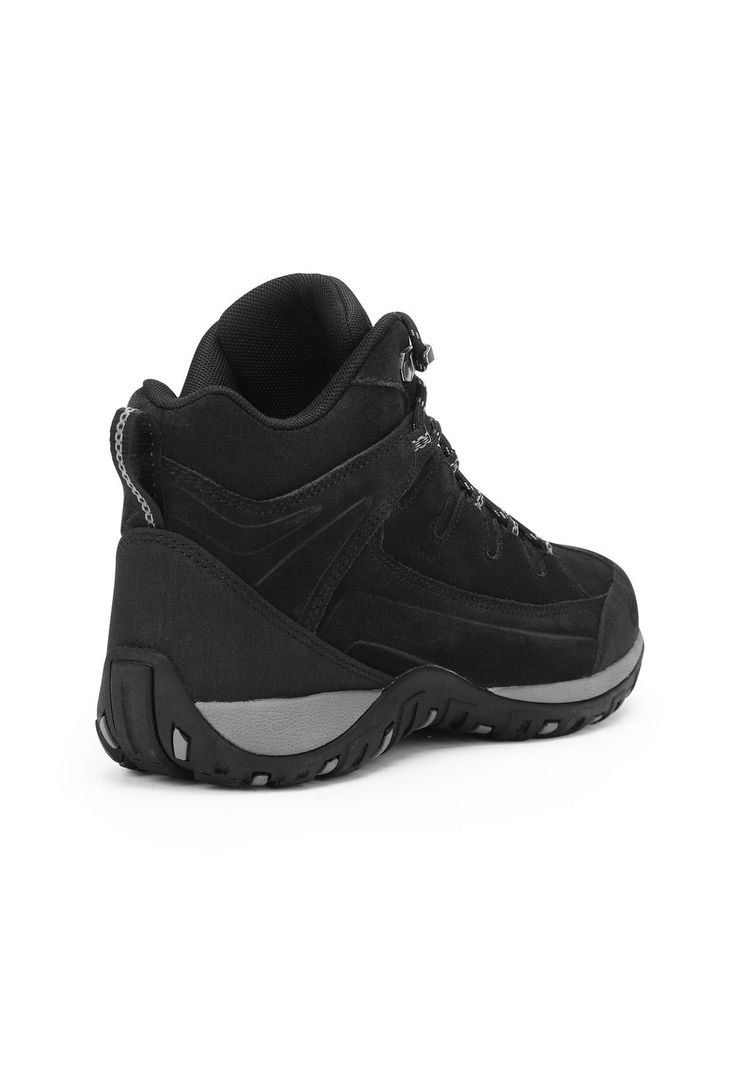 Botines Cuero Y Textil Cliffrocken-6-02 Negro-3