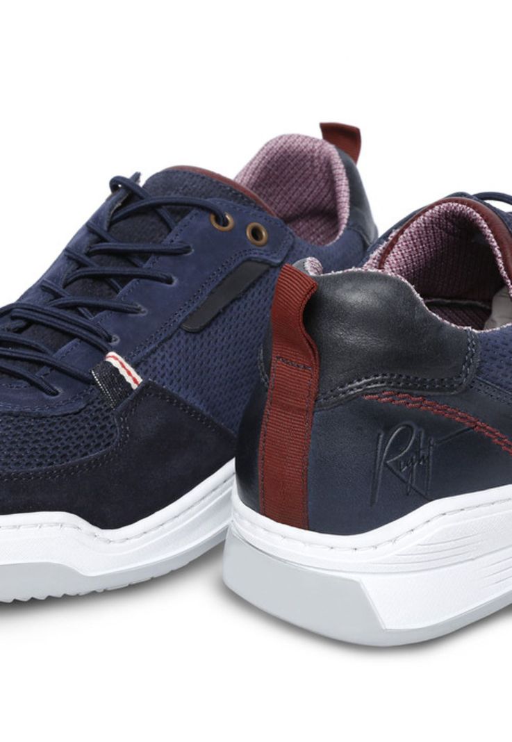 Zapatillas de Cuero Hombre Wahouma-0-07-Azul A-3