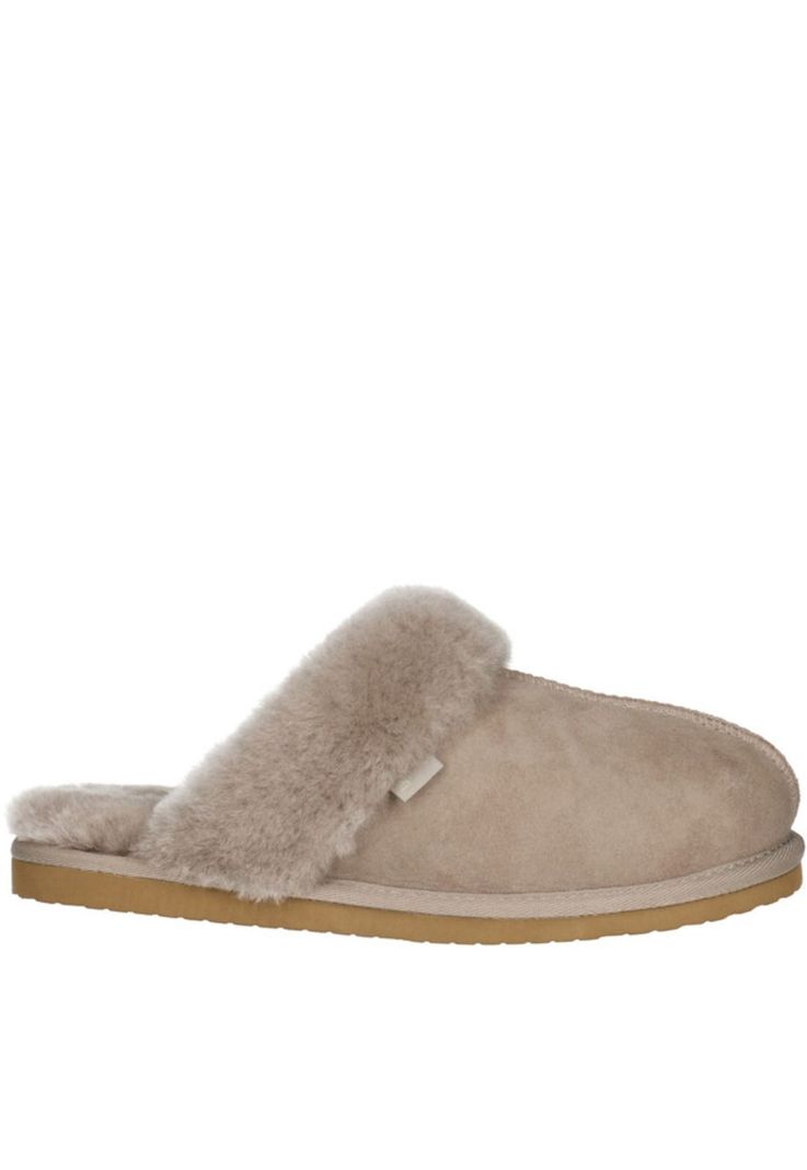 Pantufla De Cuero Clem-2-01-Gris A-0