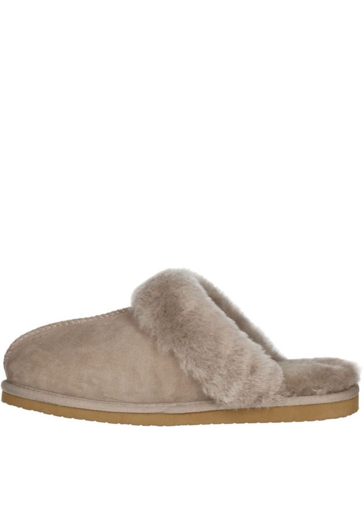 Pantufla De Cuero Clem-2-01-Gris A-2