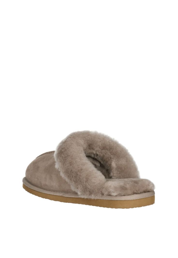 Pantufla De Cuero Clem-2-01-Gris A-3