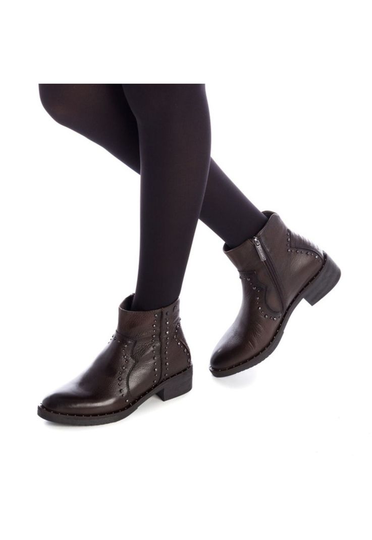 Botines Cuero Nicoleta-6-67 Café-1