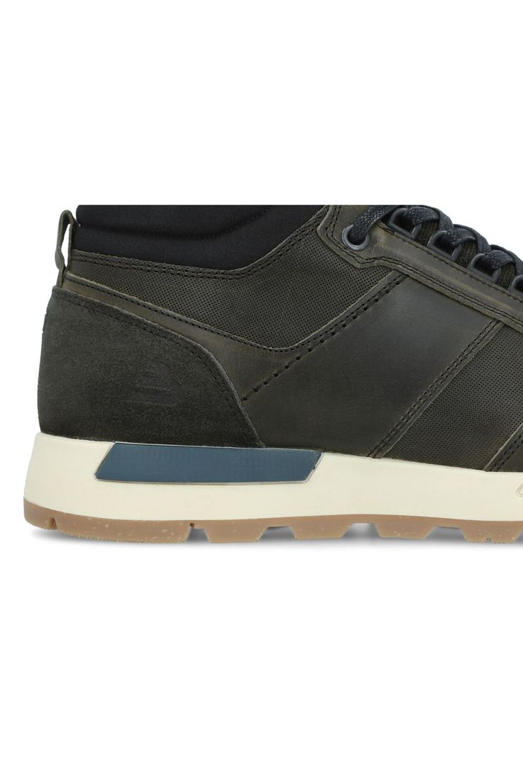 Zapatillas Caña Alta Cuero Y Textil Dudley-6-05 Verde-4