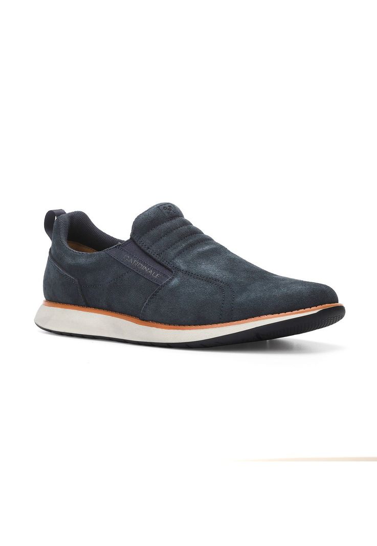 Zapatillas Slip-On Cuero Reston-3-08 Azul-0