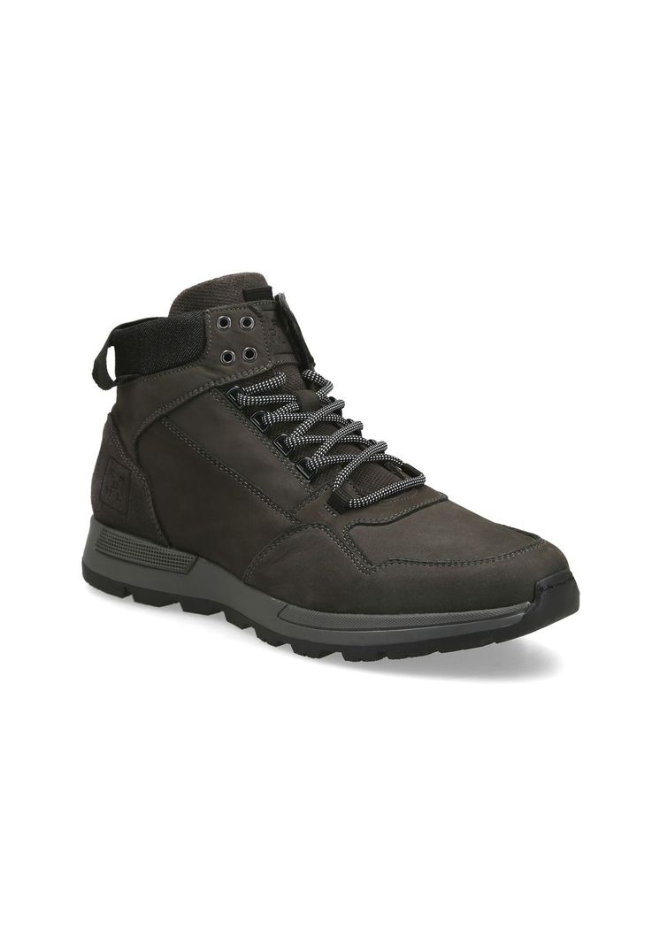 Zapatillas Cuero Caña Alta Bonne-6-20 Gris-0