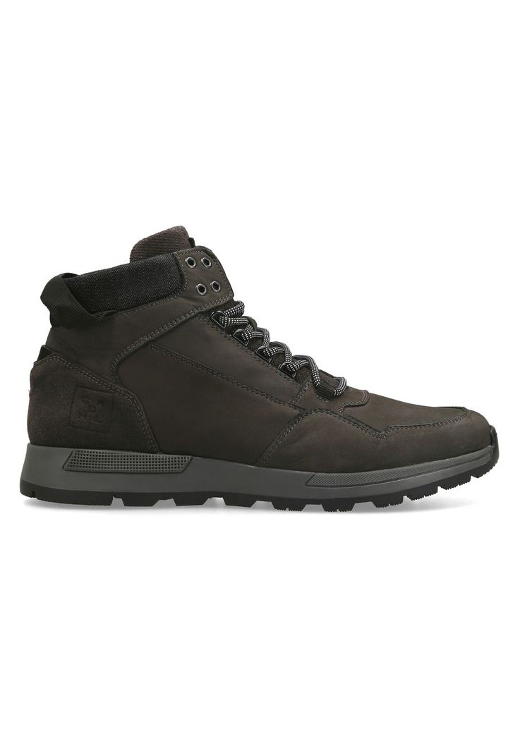 Zapatillas Cuero Caña Alta Bonne-6-20 Gris-1