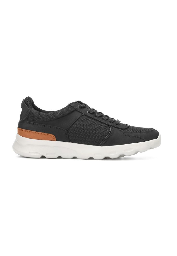 Zapatillas Cuero Y Textil Walker-0-17 Negro-1