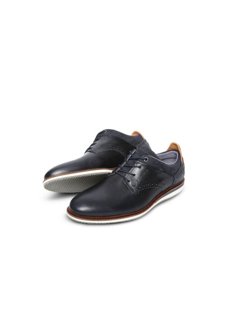 Zapatos de Cuero Hombre Dartry-0-64-Azul A-3