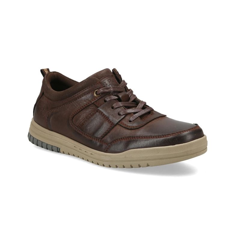 Zapatillas Hombre Cordones Cuero Tulsa-0-77 Café Cardinale
