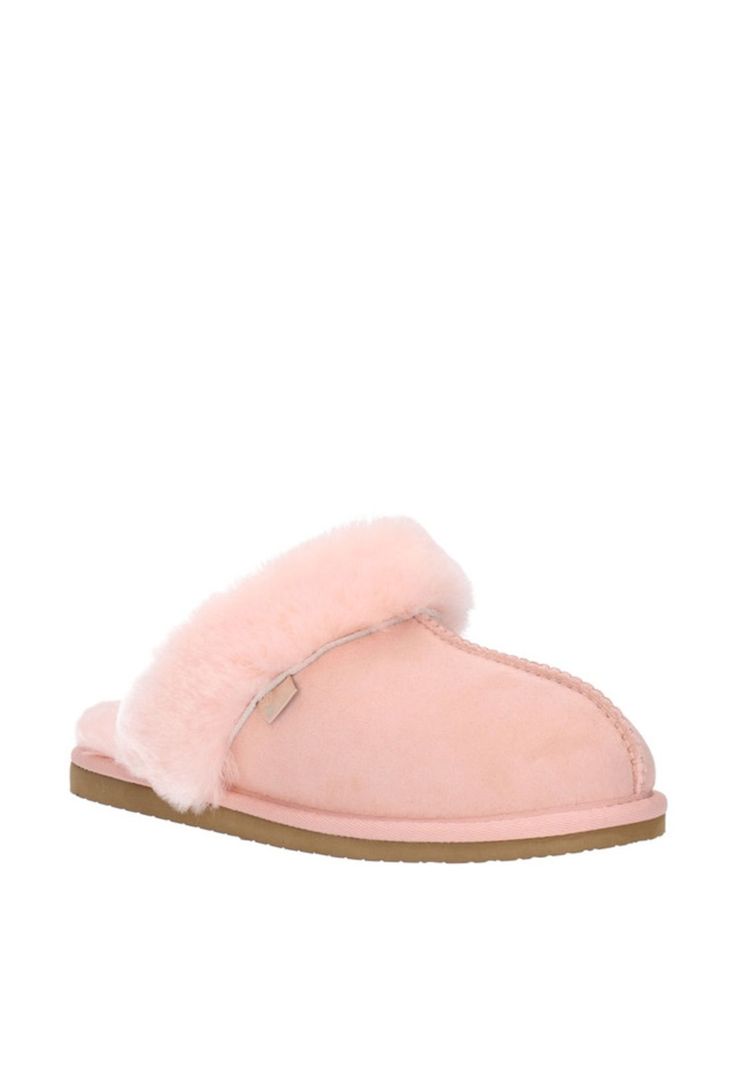 Pantufla De Cuero Clem-2-01-Rosa A-1