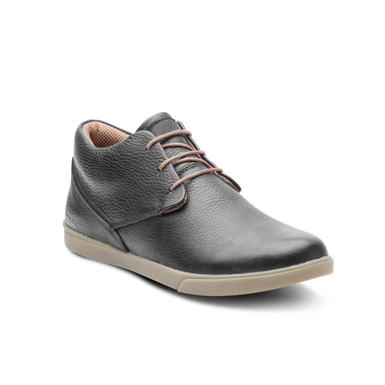 Zapatillas Urbanas Caña Alta Hombre Cuero 24 Flex Oporto Negro Cardinale