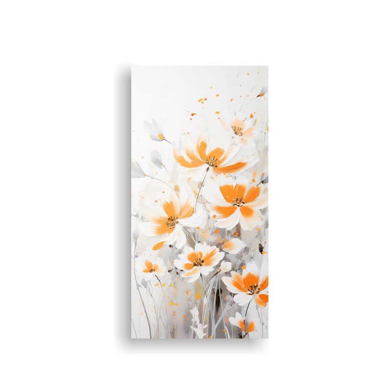 Pintura Acrílica Moderna En Lienzo Blanco 50x100cm-0