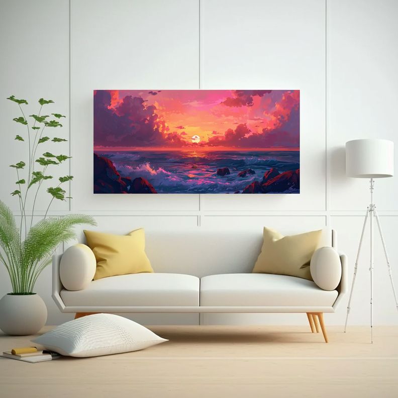 Pintura De Decoración Estilo Anime Realista: 140x70cm-2