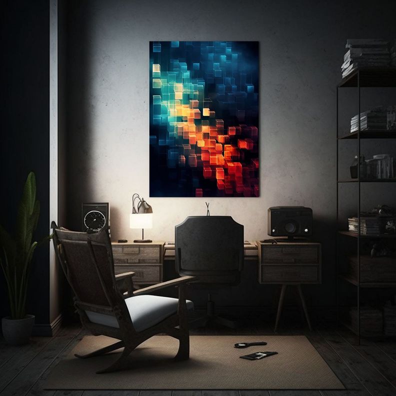 Cuadro Abstracto Winkelnkemper: Esquema 80x120cm-2