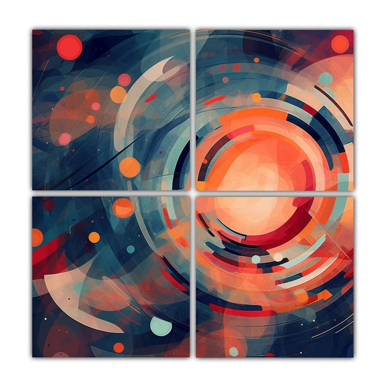 Cuadro Abstracto Calma Con Fondo Espectacular 60x60 Cm