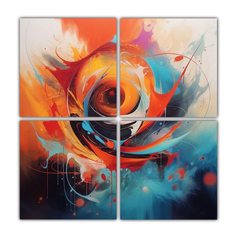 Cuadro Impreso Motivo Abstracto 4 Canvas 100x100 Cm