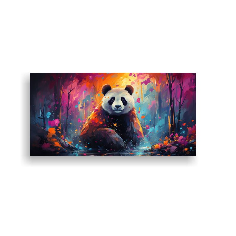 Cuadro De Panda Estilo Pintura Al Estilo óleo 120x60cm-0