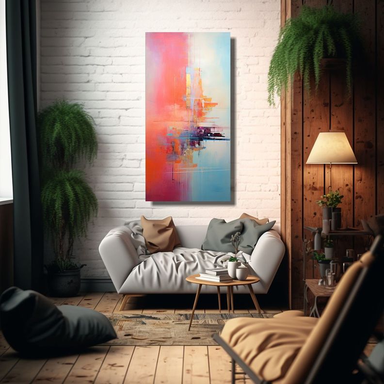 Cuadro Conceptual Personalidad Pintura Abstracta 80x160cm-2