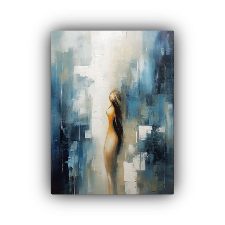 Pintura Abstracta Realismo En óleo De Pinceladas 30x40cm-0