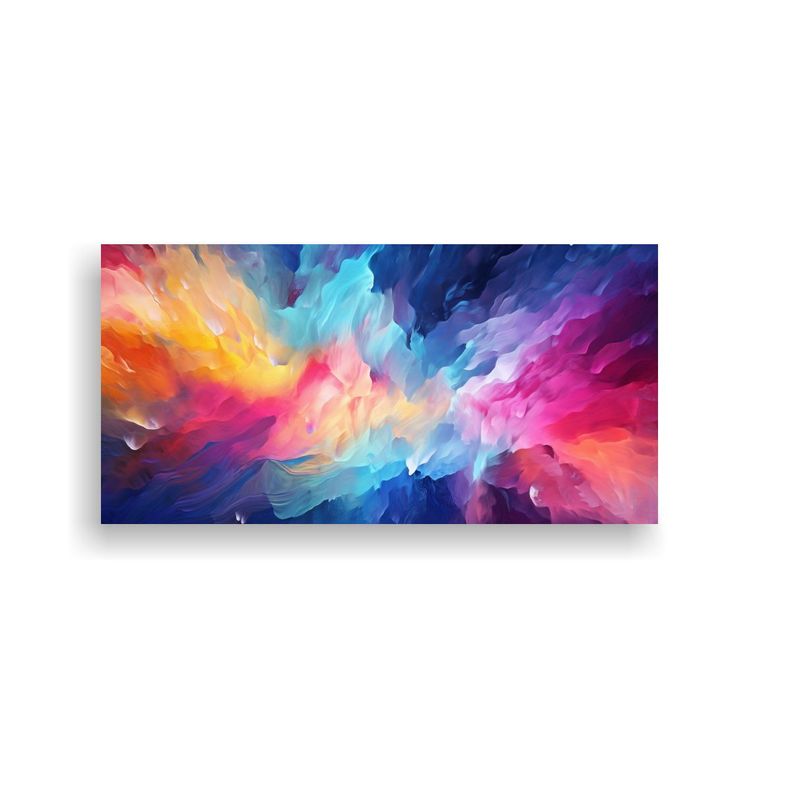 Cuadro Abstracto Armonía De Colores En Bastidor, 160x80cm-0